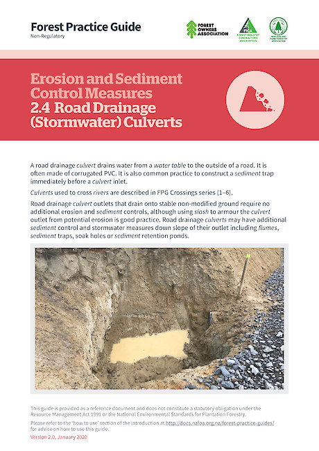 2.4 Erosion and Sediment Control Measures – Road Drainage (Stormwater) Culverts (2.0)