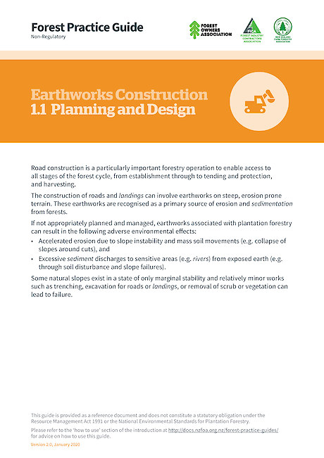 1.1 Earthworks Construction – Planning and Design (2.0)