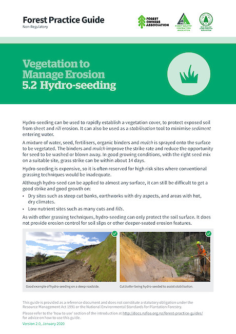 5.2 Vegetation to Manage Erosion – Hydro-seeding (2.0)